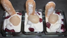 Entremet express litchi framboises