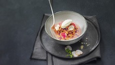 Risotto de légumes d’antan au St Môret® Ligne & Plaisir, à la noix du Périgord