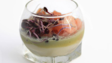 Verrines de saumon au St Môret