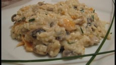 Risotto au saumon fumé et champignons