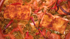 Tajine de cabillaud et haricots verts