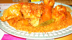 Tiebou  Dieune (riz au poisson) du Sénégal.