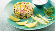 Tartare de maquereau et sa crème de coco