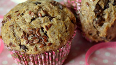 Muffins au chocolat et aux graines de lin