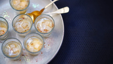 Velouté panais-artichaut et tartare de Saint-Jacques