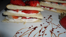 Mille-feuille gourmand aux fraises