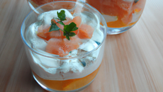Verrine au saumon et ricotta