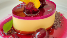 Bavarois cassis et jus de citron