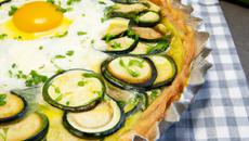 Tarte à la courgette avec comté et œufs