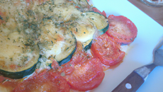 Gratin de courgettes tomate et Mozza