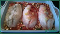 Tilapia au four sur lit de brunoise méditéranéenne sans gluten ni caséine