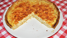 Tarte aux oignons nouveaux