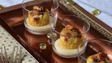 Mise en bouche au foie gras et figues avec sa sauce au Sauternes