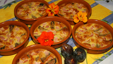 Clafoutis aux figues et au bacon