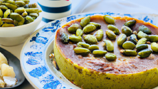 Flan de pommes de terre aux pistaches