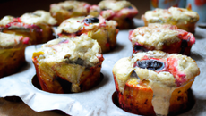 Muffins aux biscuit et au yaourt aux fruits