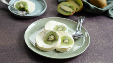 Panna cotta kiwi en bouteille