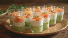 Verrines concombre et saumon rapides