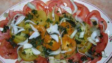 Salade 3 tomates à la coriandre fraiche