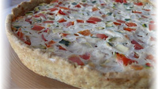 Tarte Tofu Soyeux Courgettes et Poivrons