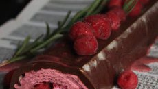 Bûche choco framboise