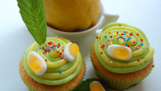 Cupcakes moelleux citron glaçage menthe/citron