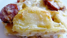 Tartiflette à la saucisse de Montbeliard