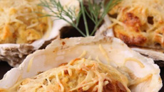 Huîtres gratinées au Saint Albray
