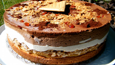 Entremet aux 3 chocolats et caramel