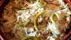 Rizotto de poulet à la basquaise