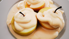 Pommes fourrées à la crême d'Amaretto
