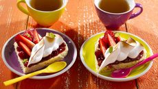 Toast rouge et blanc brioché