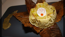 Lasagnes au Banon et au caviar d'aubergines