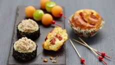 Makis de concombre et rillettes au sésame noir