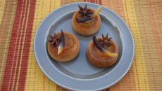 MIini savarins de pain d'épices  au confit de clémentime