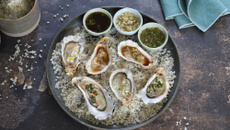 Huîtres aux trois vinaigrettes