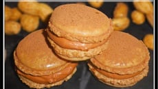 Macarons cacahuètes, chocolat et caramel