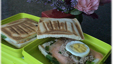 Croque madame au thon et saumon