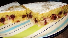 Gâteau aux griottes et à la crème