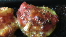 Rondelles de courgettes gratinées