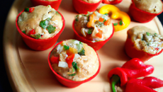 Minis muffins thon et trois poivrons