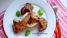 Côtes d'agneau cuites à basse température et risotto