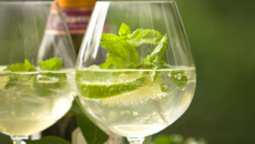 Soupe de champagne Grand Marnier au citron vert