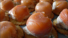 Bouchées au thon et au saumon fumé