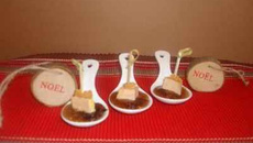 Cuillères gourmandes de chutney balsamique échalote figue et foie gras épicé