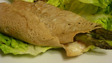 Galette de sarrasin aux asperges vertes