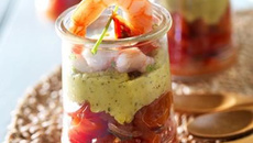 Duo de tomates aux notes de Tapena® Pois chiches verts à la menthe