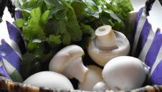 Paniers gourmands champignons des bois et persil