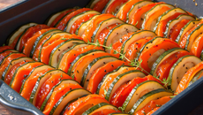 Tian de courgettes et de tomates