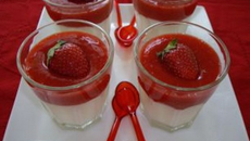 Verrines fraises et fromage blanc